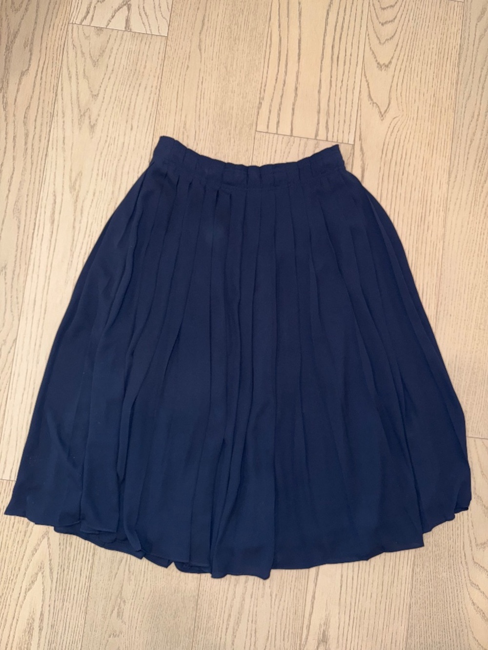 J.Crew Navy Pleated Skirt